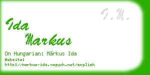 ida markus business card