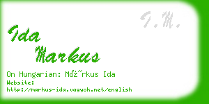 ida markus business card